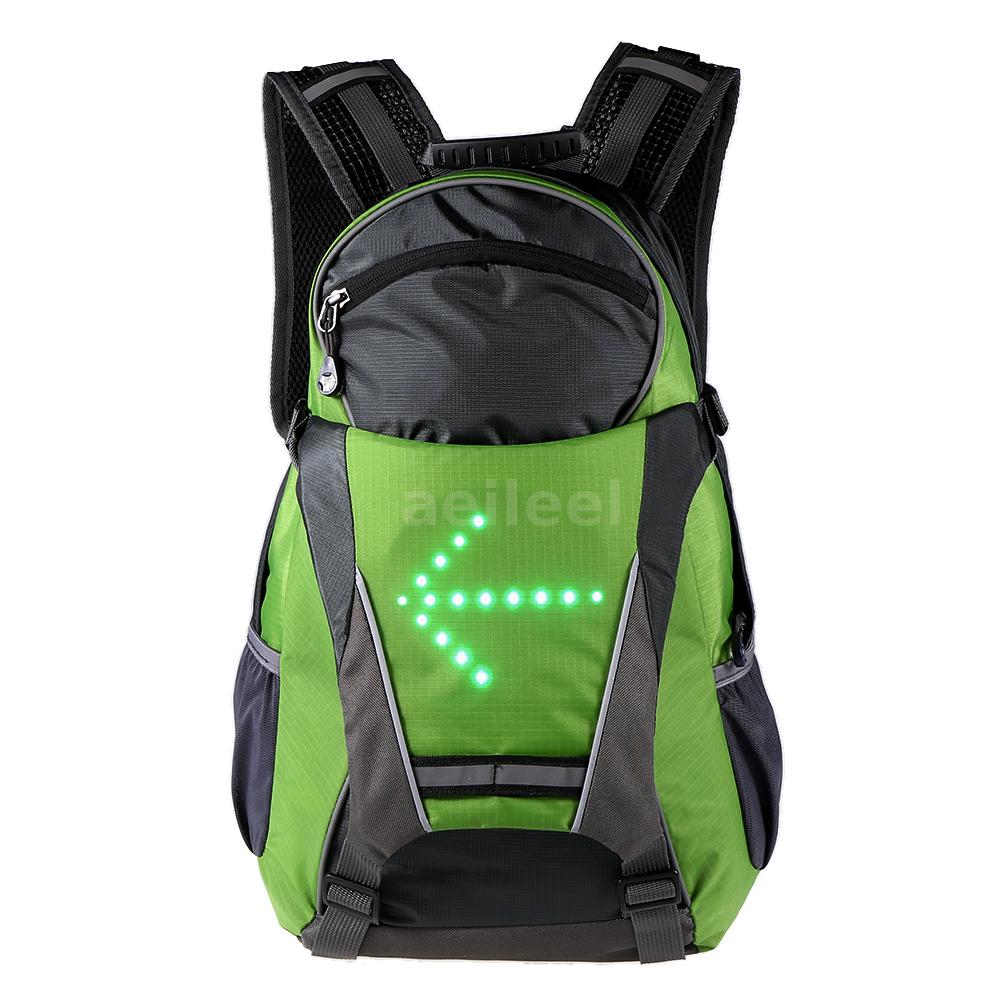 18L Fahrrad Rucksack LED Blinker Licht Reflektierende